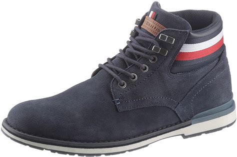 tommy hilfiger navy suede boots